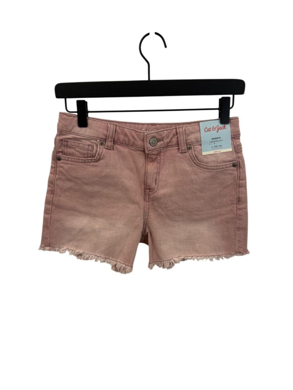 NWT girls cat and jack pink shorts size large (10-12)